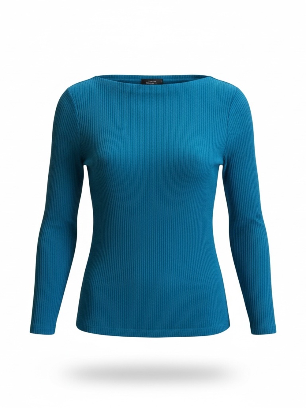 NWT, J. Crew Women’s Ribbed Boat Neck Long Sleeve Tee Shirt Top, Teal, Size XL